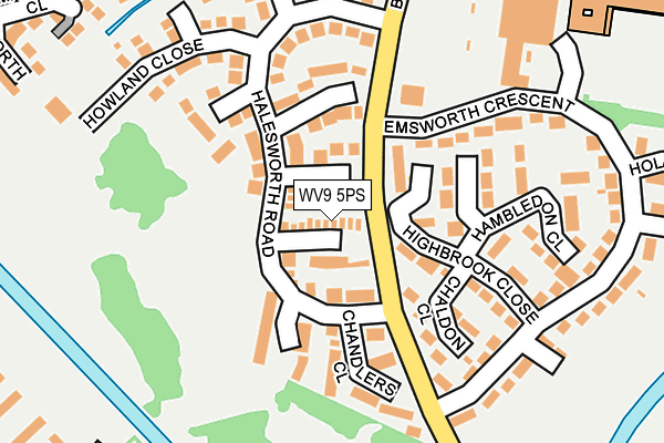 WV9 5PS map - OS OpenMap – Local (Ordnance Survey)