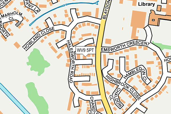 WV9 5PT map - OS OpenMap – Local (Ordnance Survey)