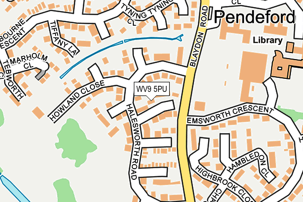 WV9 5PU map - OS OpenMap – Local (Ordnance Survey)