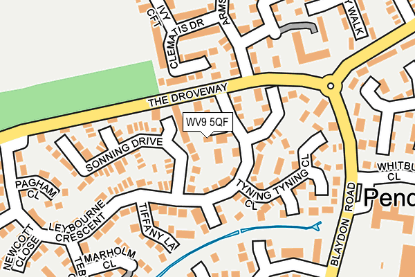 WV9 5QF map - OS OpenMap – Local (Ordnance Survey)