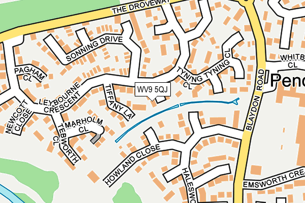 WV9 5QJ map - OS OpenMap – Local (Ordnance Survey)