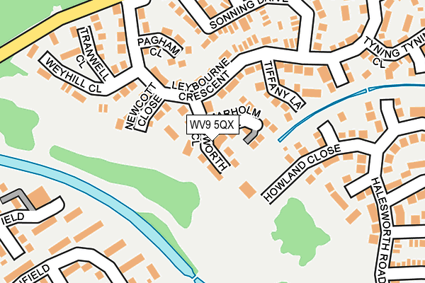 WV9 5QX map - OS OpenMap – Local (Ordnance Survey)