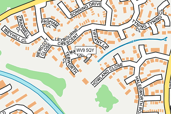 WV9 5QY map - OS OpenMap – Local (Ordnance Survey)