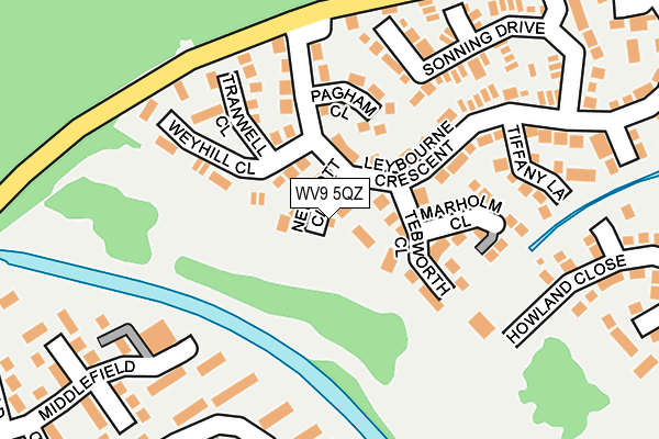 WV9 5QZ map - OS OpenMap – Local (Ordnance Survey)