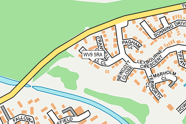 WV9 5RA map - OS OpenMap – Local (Ordnance Survey)