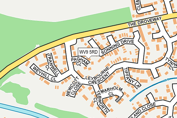 WV9 5RD map - OS OpenMap – Local (Ordnance Survey)