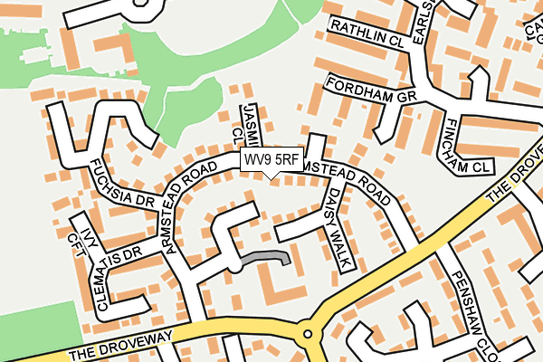 WV9 5RF map - OS OpenMap – Local (Ordnance Survey)