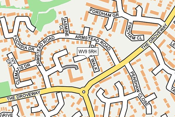 WV9 5RH map - OS OpenMap – Local (Ordnance Survey)