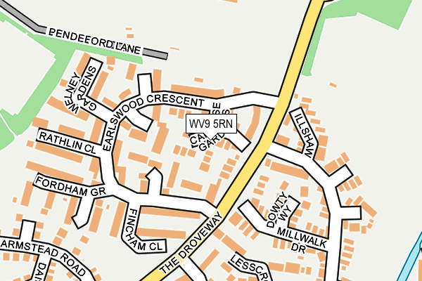 WV9 5RN map - OS OpenMap – Local (Ordnance Survey)