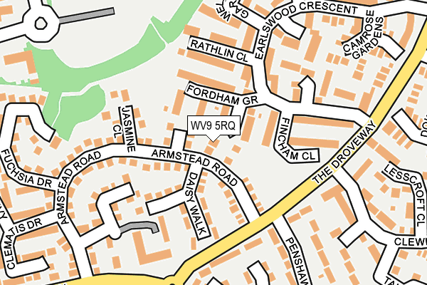 WV9 5RQ map - OS OpenMap – Local (Ordnance Survey)