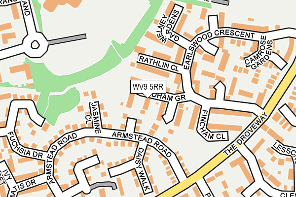 WV9 5RR map - OS OpenMap – Local (Ordnance Survey)