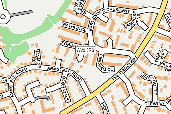 WV9 5RS map - OS OpenMap – Local (Ordnance Survey)