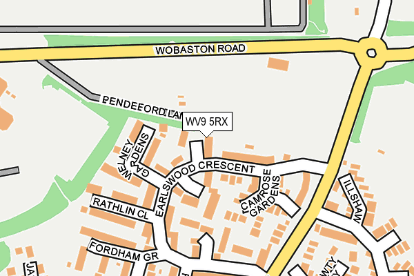 WV9 5RX map - OS OpenMap – Local (Ordnance Survey)