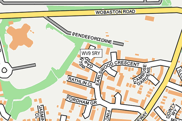 WV9 5RY map - OS OpenMap – Local (Ordnance Survey)