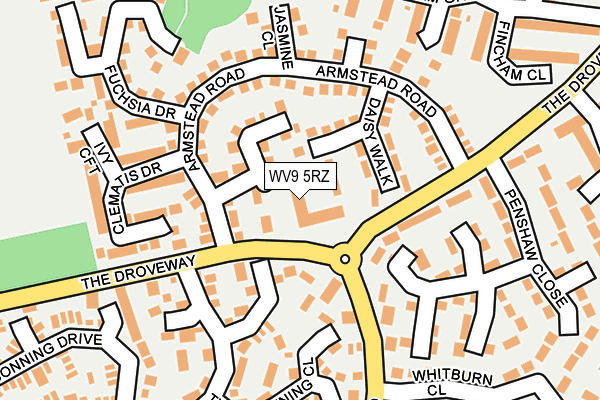 WV9 5RZ map - OS OpenMap – Local (Ordnance Survey)