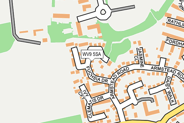 WV9 5SA map - OS OpenMap – Local (Ordnance Survey)