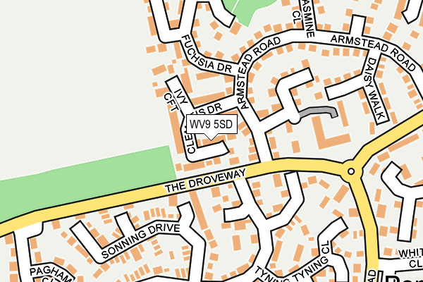 WV9 5SD map - OS OpenMap – Local (Ordnance Survey)