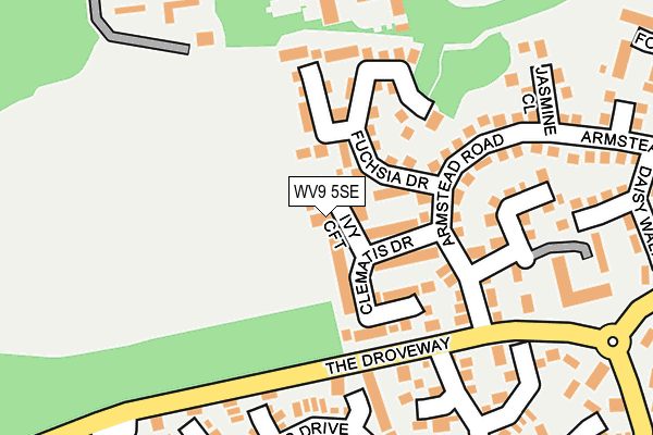 WV9 5SE map - OS OpenMap – Local (Ordnance Survey)