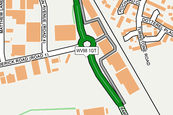 WV98 1GT map - OS OpenMap – Local (Ordnance Survey)