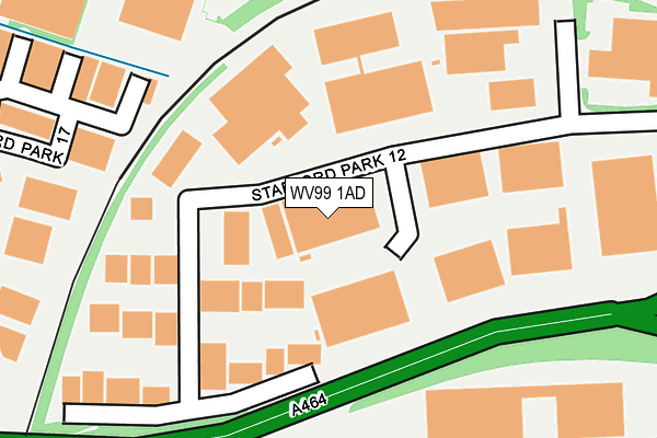 WV99 1AD map - OS OpenMap – Local (Ordnance Survey)