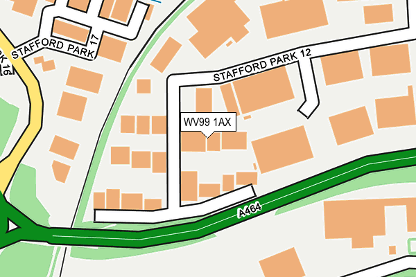 WV99 1AX map - OS OpenMap – Local (Ordnance Survey)