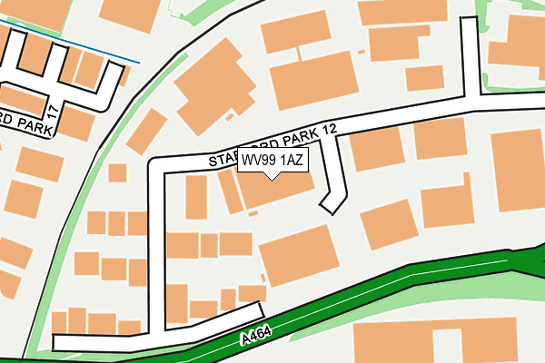 WV99 1AZ map - OS OpenMap – Local (Ordnance Survey)