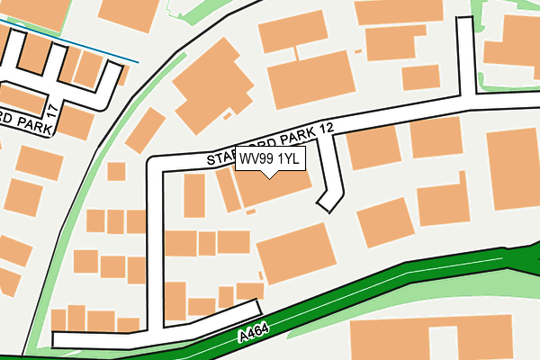 WV99 1YL map - OS OpenMap – Local (Ordnance Survey)