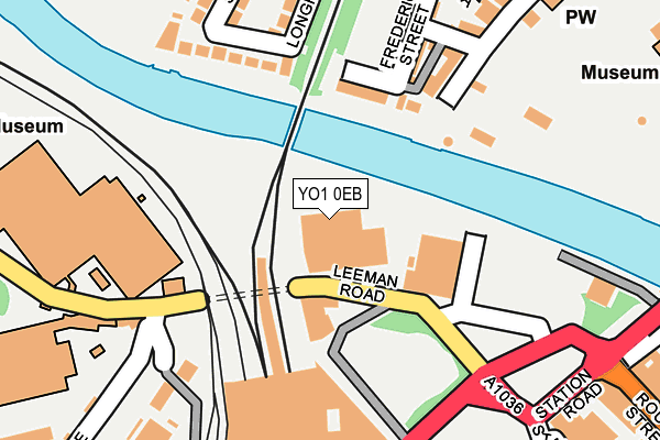 YO1 0EB map - OS OpenMap – Local (Ordnance Survey)