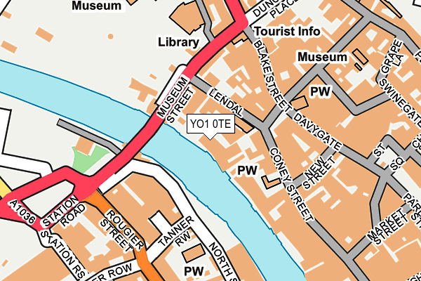 YO1 0TE map - OS OpenMap – Local (Ordnance Survey)