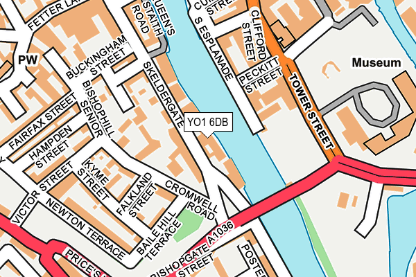 YO1 6DB map - OS OpenMap – Local (Ordnance Survey)