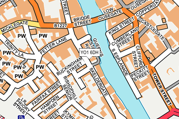 YO1 6DH map - OS OpenMap – Local (Ordnance Survey)