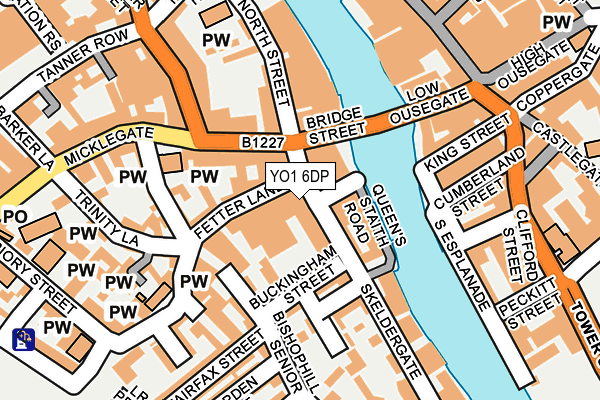 YO1 6DP map - OS OpenMap – Local (Ordnance Survey)