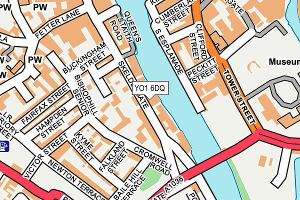 YO1 6DQ map - OS OpenMap – Local (Ordnance Survey)