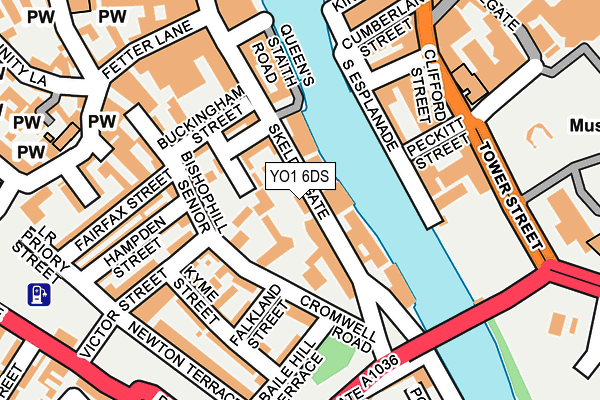 YO1 6DS map - OS OpenMap – Local (Ordnance Survey)