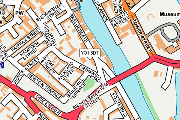 YO1 6DT map - OS OpenMap – Local (Ordnance Survey)