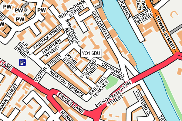 YO1 6DU map - OS OpenMap – Local (Ordnance Survey)
