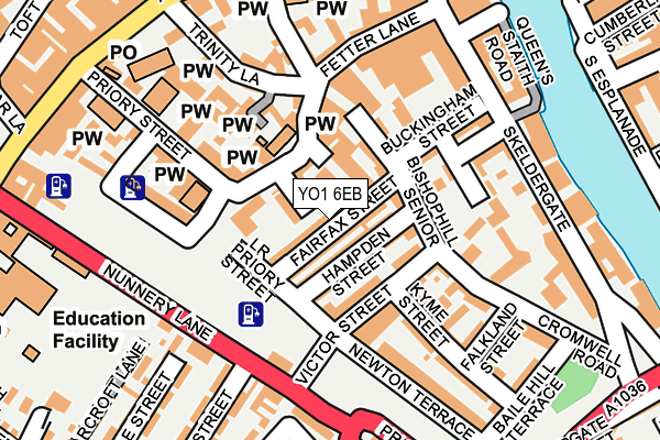 YO1 6EB map - OS OpenMap – Local (Ordnance Survey)