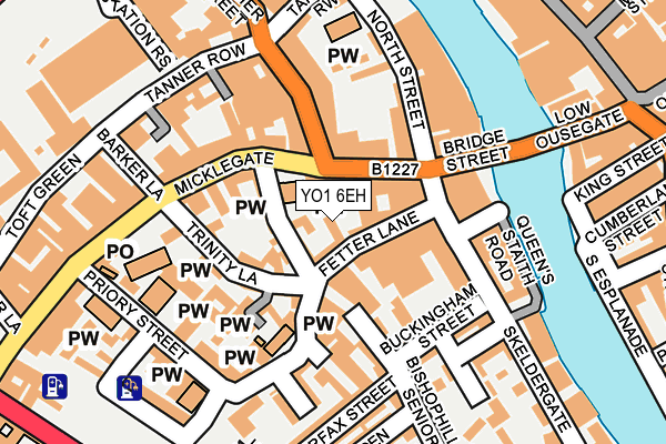 YO1 6EH map - OS OpenMap – Local (Ordnance Survey)