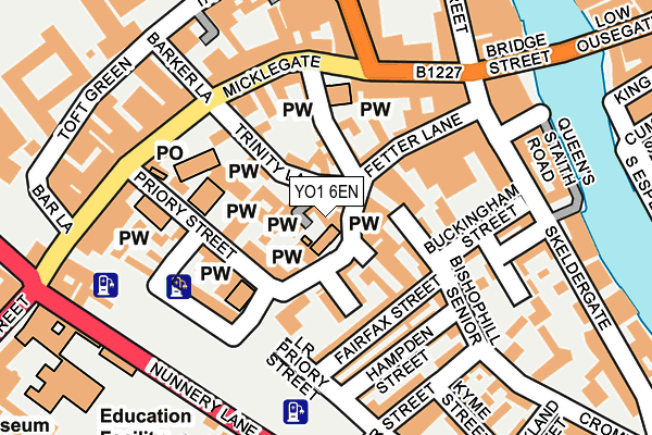 YO1 6EN map - OS OpenMap – Local (Ordnance Survey)