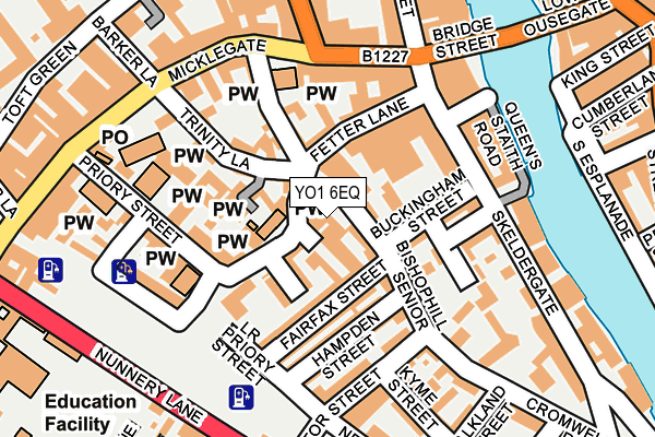 YO1 6EQ map - OS OpenMap – Local (Ordnance Survey)