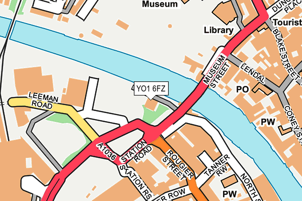 YO1 6FZ map - OS OpenMap – Local (Ordnance Survey)