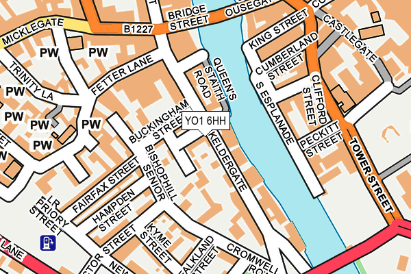 YO1 6HH map - OS OpenMap – Local (Ordnance Survey)