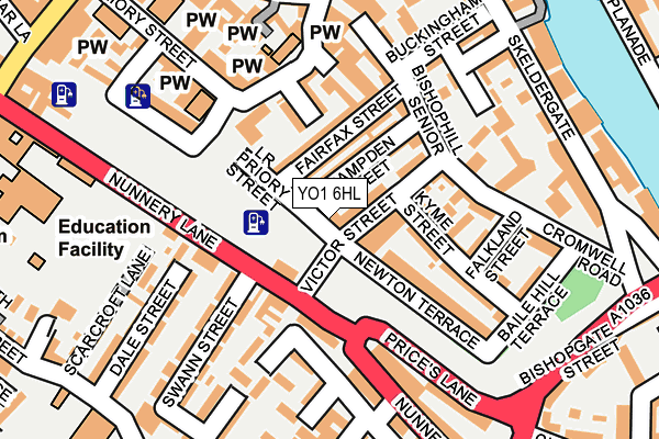 YO1 6HL map - OS OpenMap – Local (Ordnance Survey)