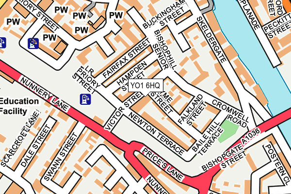 YO1 6HQ map - OS OpenMap – Local (Ordnance Survey)