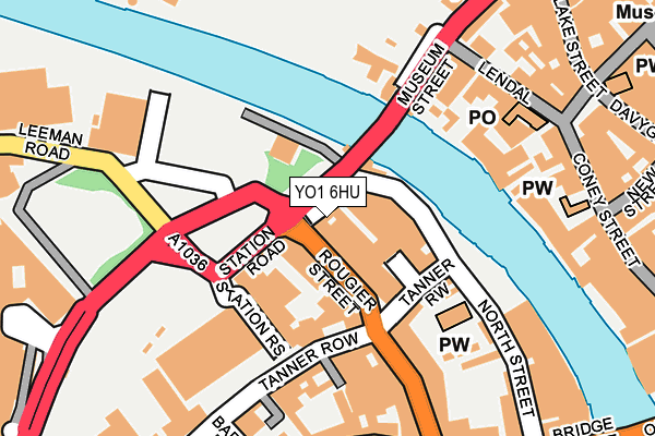 YO1 6HU map - OS OpenMap – Local (Ordnance Survey)