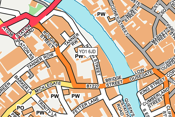 YO1 6JD map - OS OpenMap – Local (Ordnance Survey)