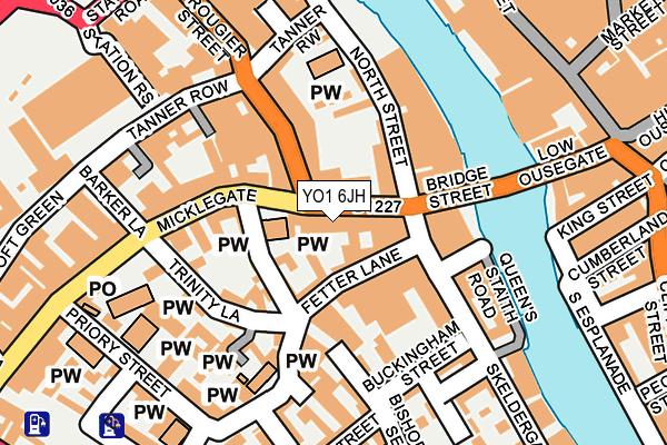 YO1 6JH map - OS OpenMap – Local (Ordnance Survey)
