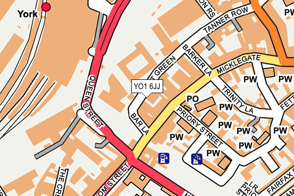 YO1 6JJ map - OS OpenMap – Local (Ordnance Survey)