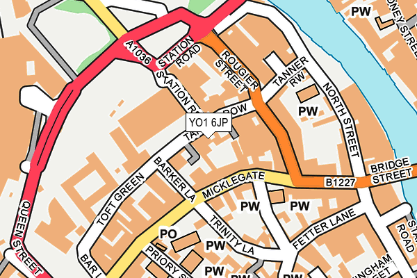 YO1 6JP map - OS OpenMap – Local (Ordnance Survey)
