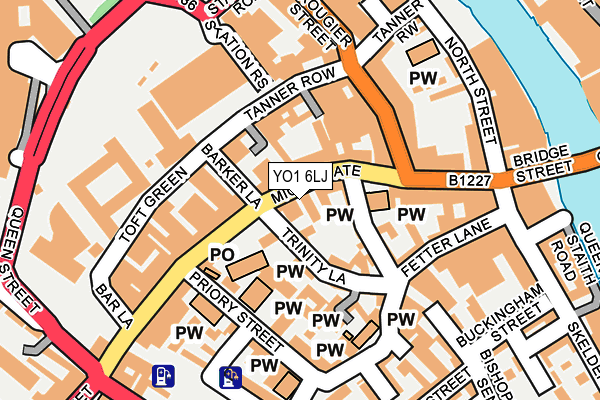 YO1 6LJ map - OS OpenMap – Local (Ordnance Survey)